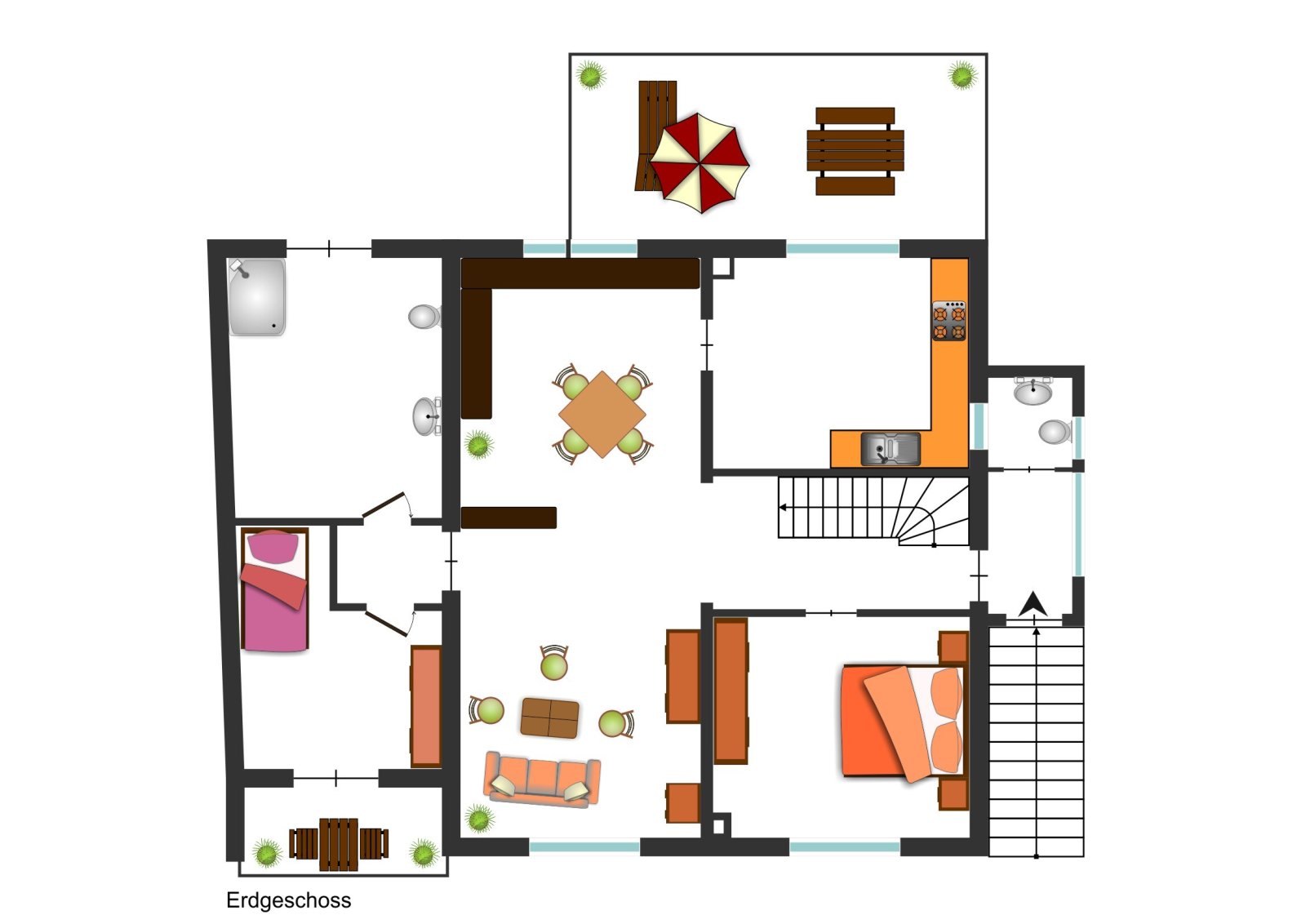 Tholey / ÜBERROTH : Solides 1 - 2 FAMILIENHAUS mit 2894 m² GRUNDSTÜCK in ruhiger LAGE !