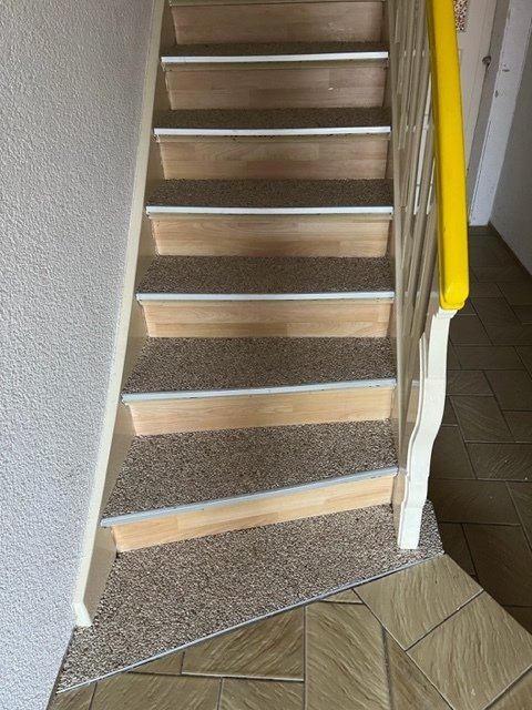 Eingang EG Treppe mit Steinteppich