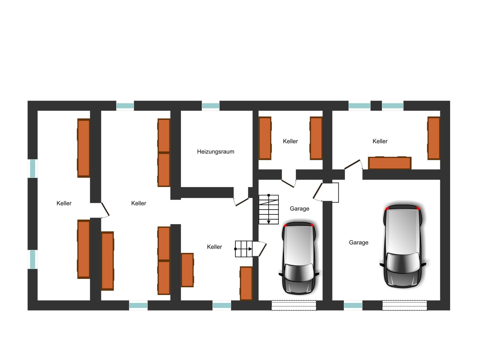 Grundriss Keller / Scheune